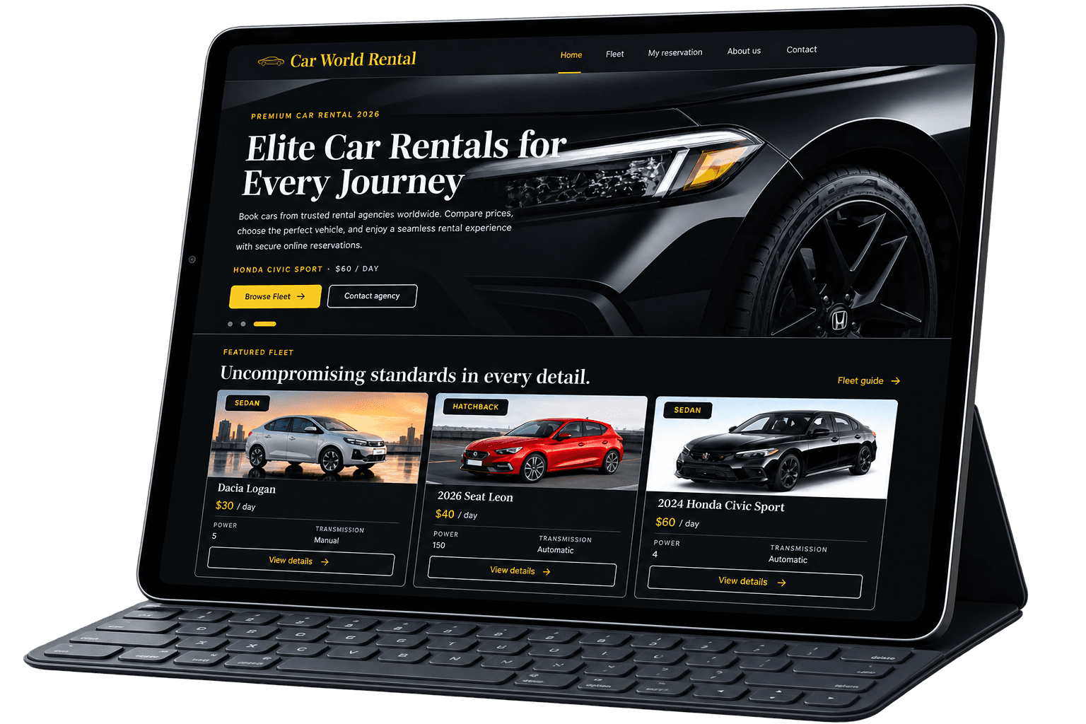 AvelisseRent branded agency booking website