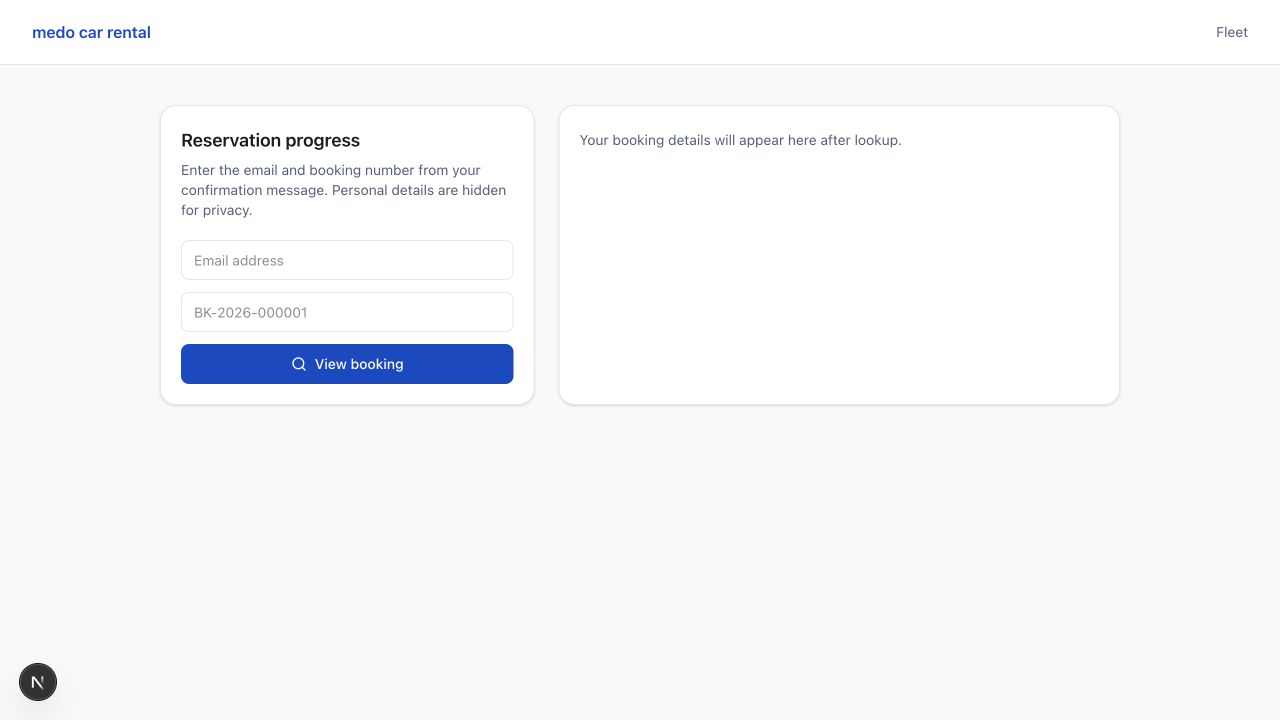 AvelisseRent reservation progress page showing booking status and payment summary